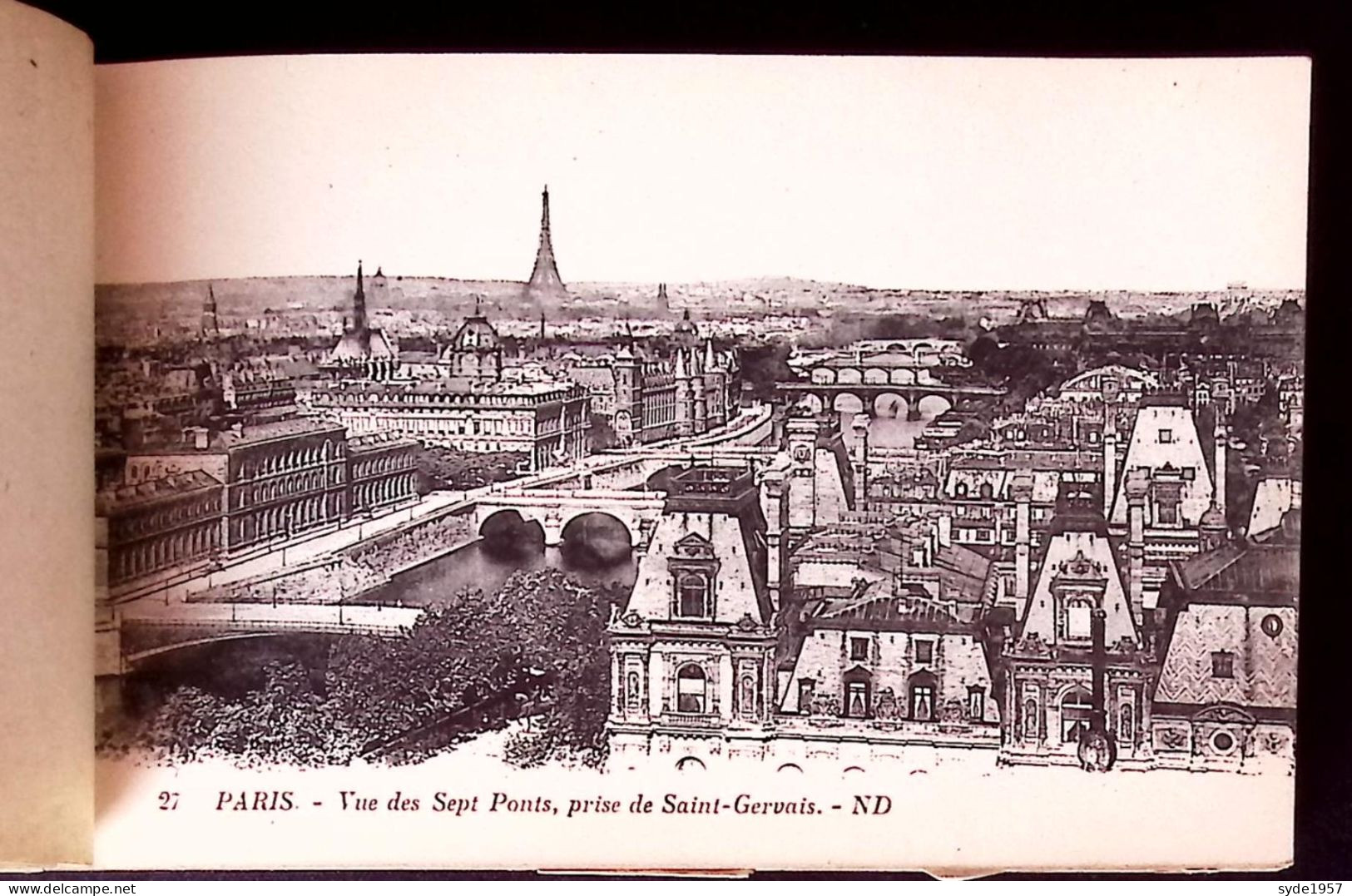 carnet de 19 cartes sur 40  Cpa de PAris, monuments, places, trams, voitures -édition Levy & Neurdein Réunis