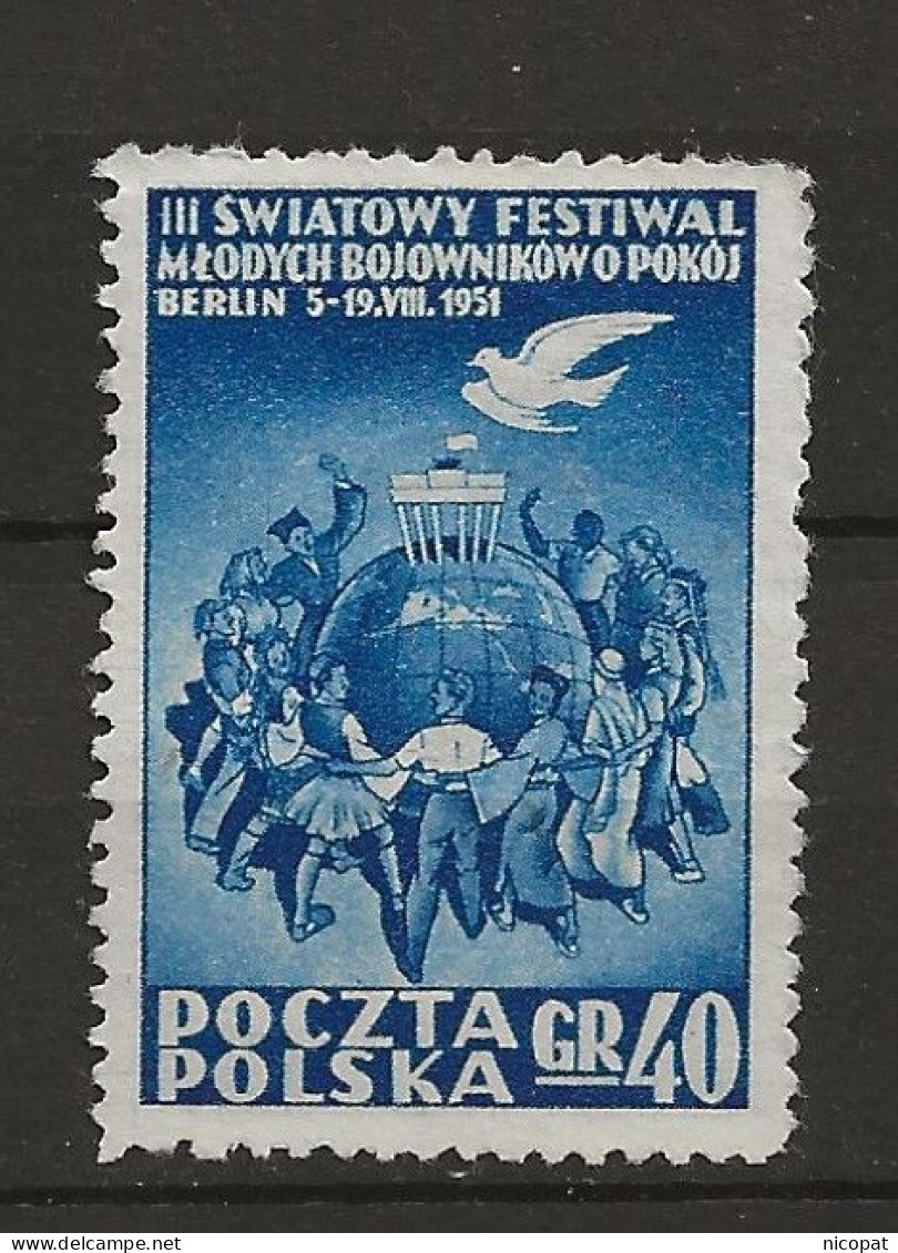 POLAND Oblitéré 615 Journée Mondiale De La Jeunesse Berlin Oiseau - Used Stamps