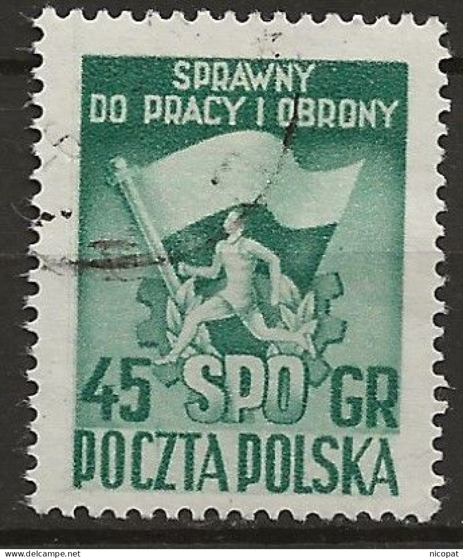 POLAND Oblitéré 619 Festival Sportif National Drapeau - Used Stamps