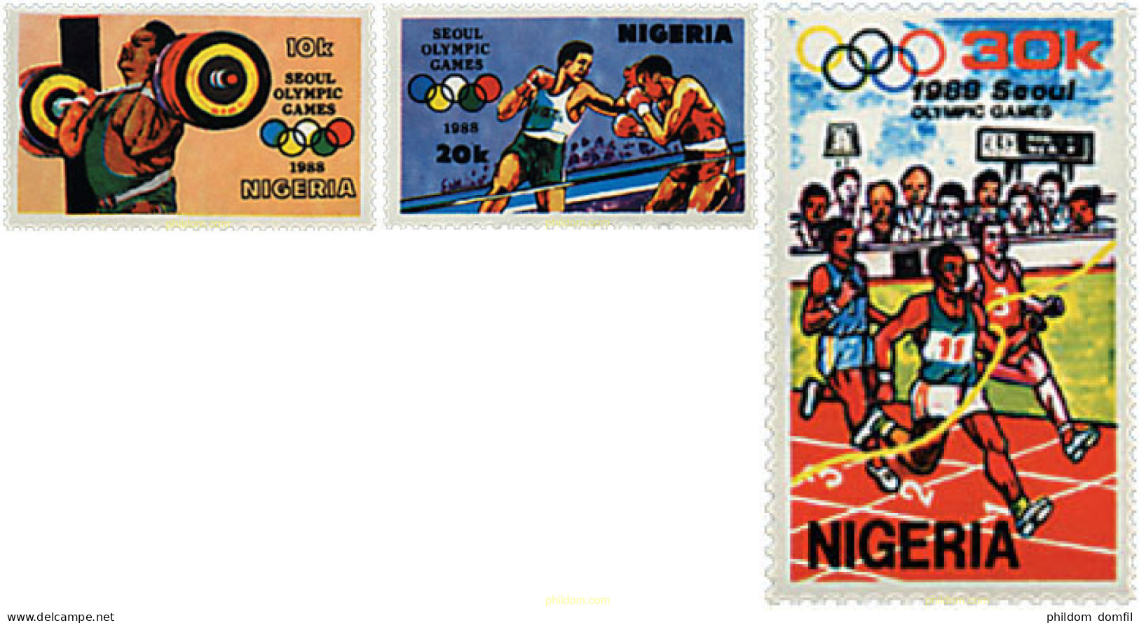 726684 HINGED NIGERIA 1988 24 JUEGOS OLIMPICOS VERANO SEUL 1988 - Nigeria (1961-...)
