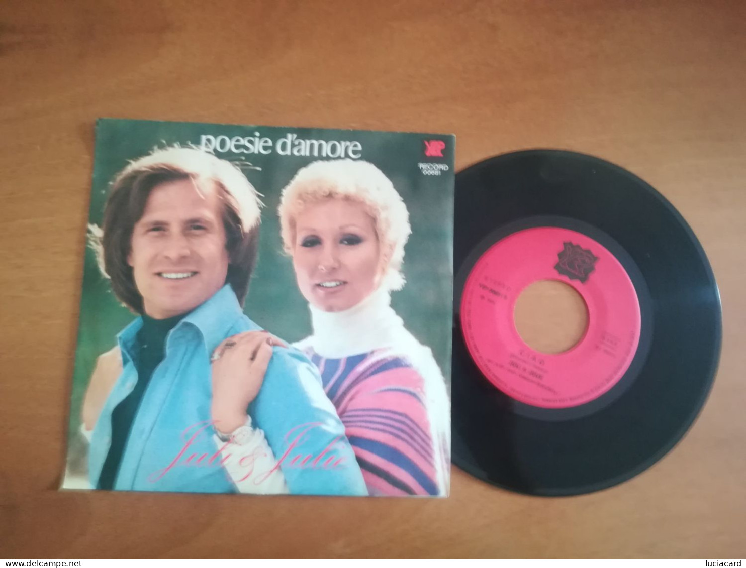 POESIE D'AMORE -JULI E JULIE -DISCO VINILE 45 GIRI 1976 VINTAGE - Altri - Musica Italiana