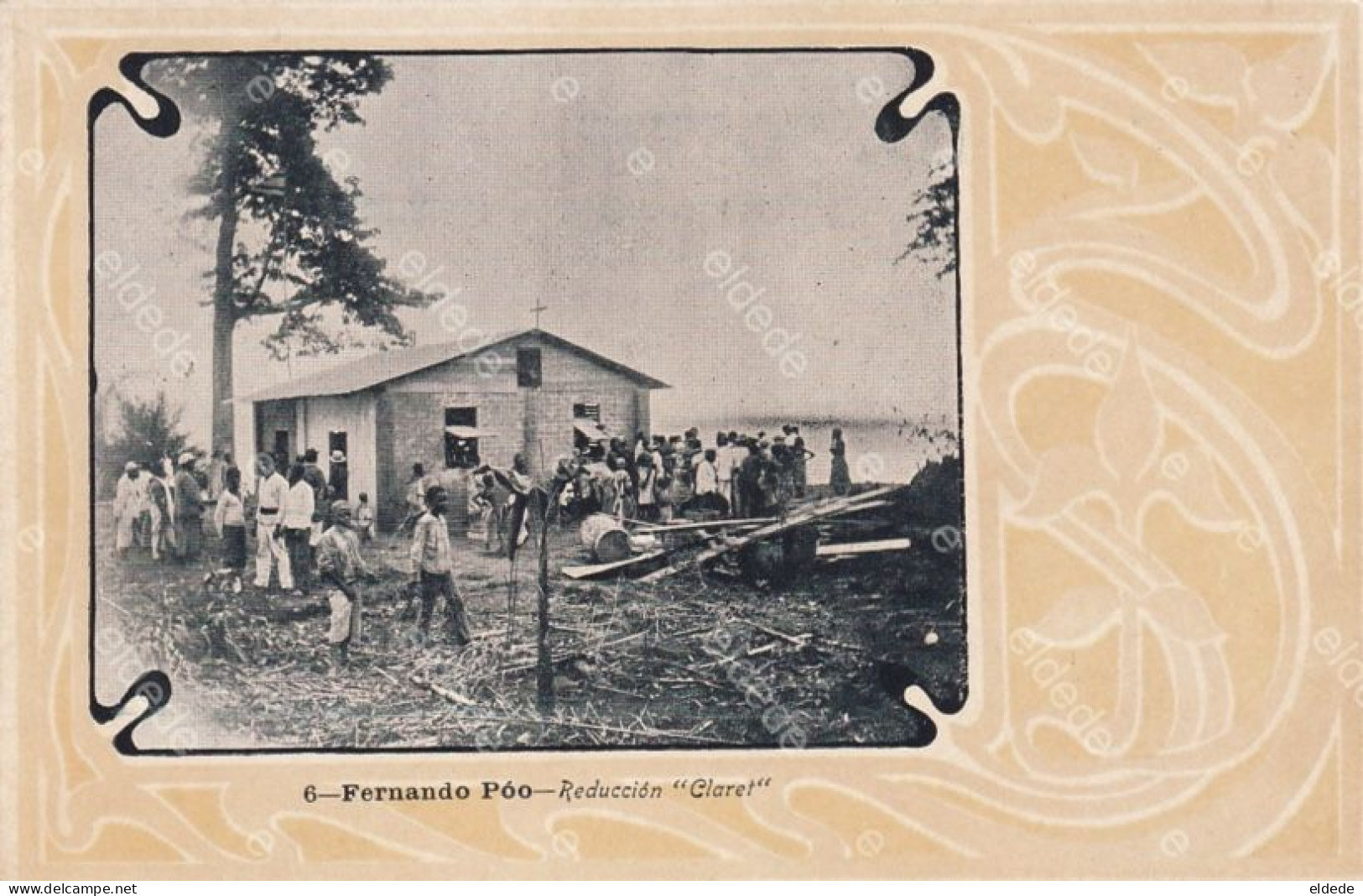 3 Cards Fernando Poo Festejos Jura Alfonso XIII , Reduccion " Claret " , Cascada Mariana Basilé Bubi - Guinea Ecuatorial