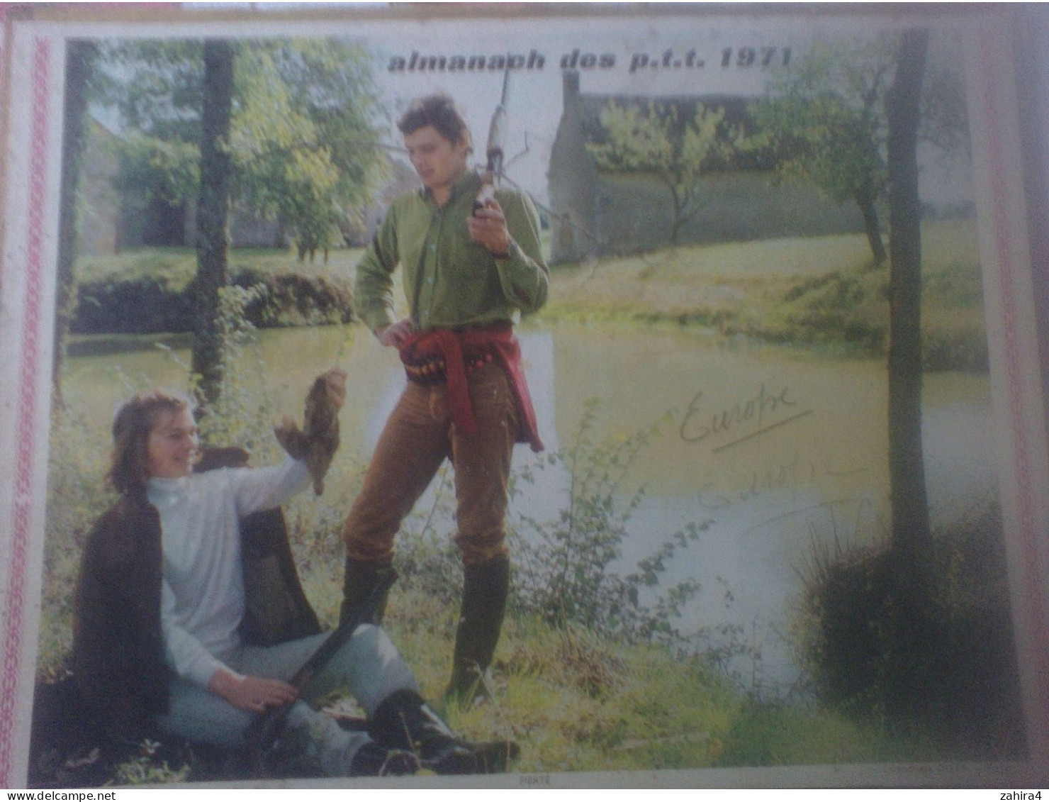 Almanach P.T.T Landes (manque Carte) Chasseur & Chasseuse Courses Longchamp (chevaux) - Grossformat : 1971-80