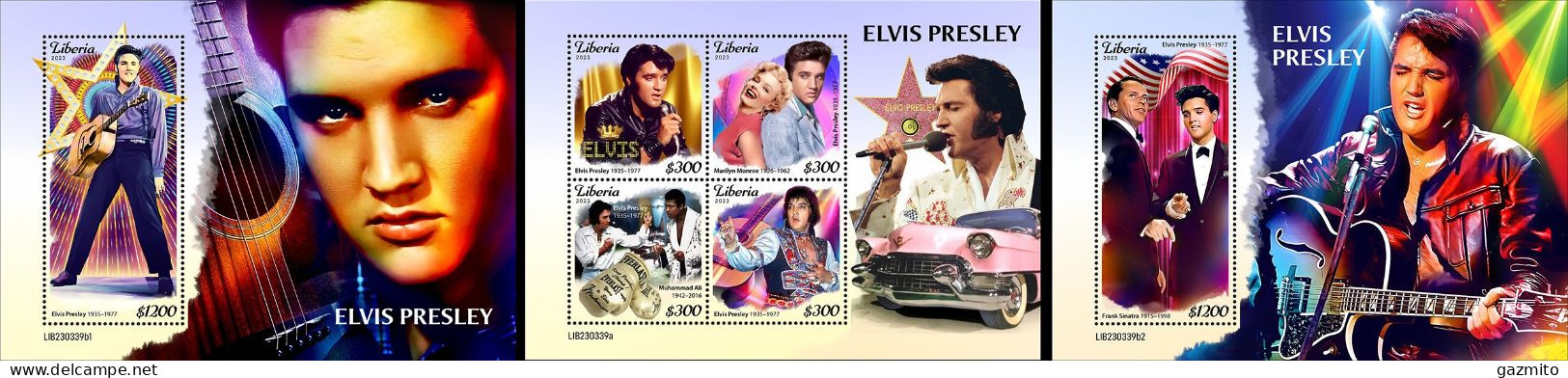 Liberia 2023, Elvis, 4val In BF+2BF - Elvis Presley