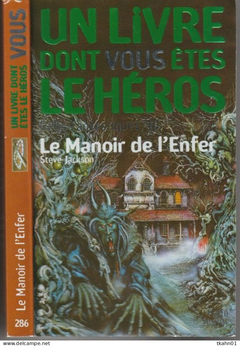 LIVRE DONT VOUS ETES LE HEROS " LE MANOIR DE L'ENFER " N ° 286 FOLIO-JUNIOR - Fantastic