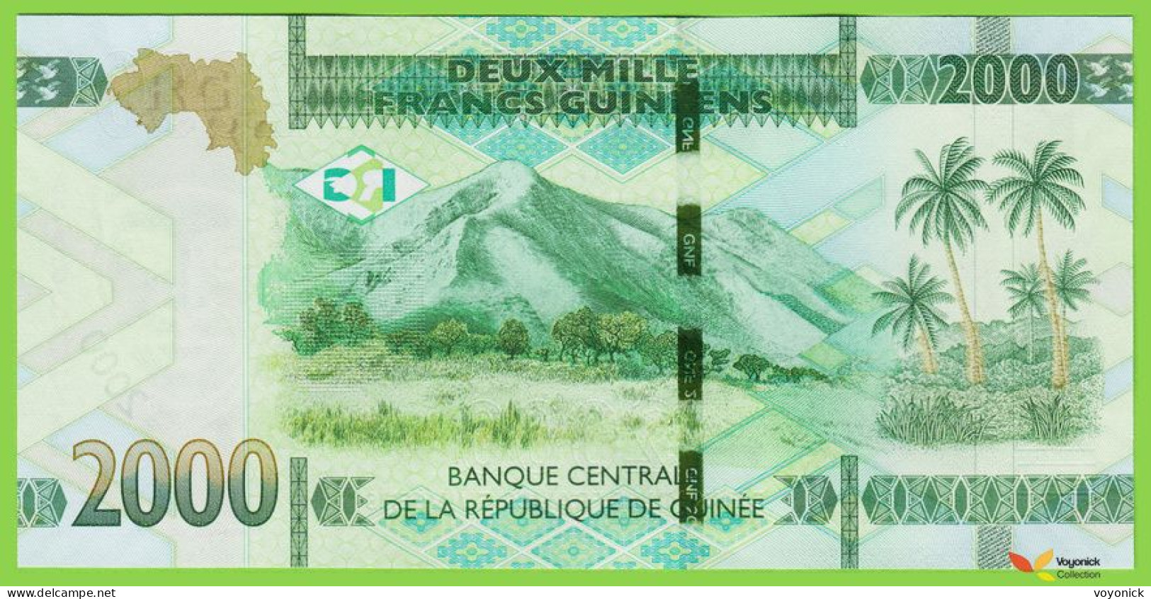 Voyo GUINEA 2000 Francs 2018(2019) P48A B342a AQ UNC - Guinea