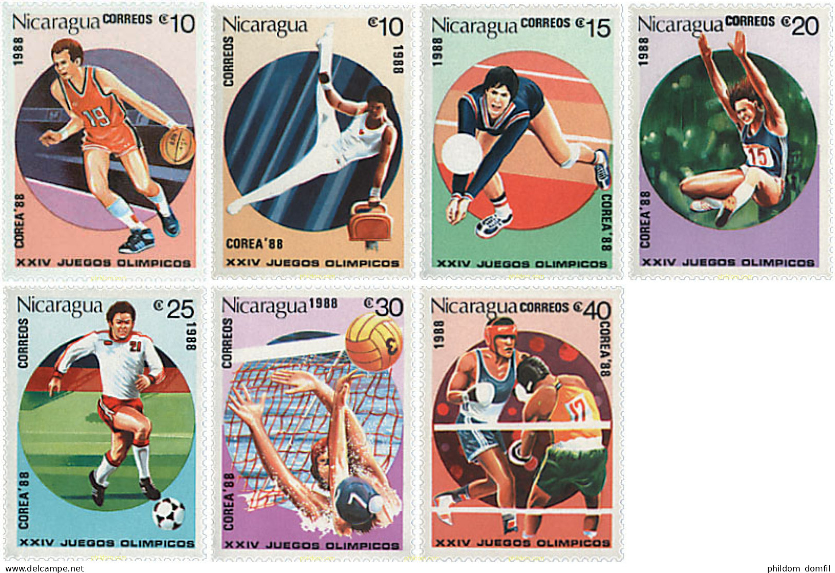 726688 HINGED NICARAGUA 1988 24 JUEGOS OLIMPICOS VERANO SEUL 1988 - Nicaragua