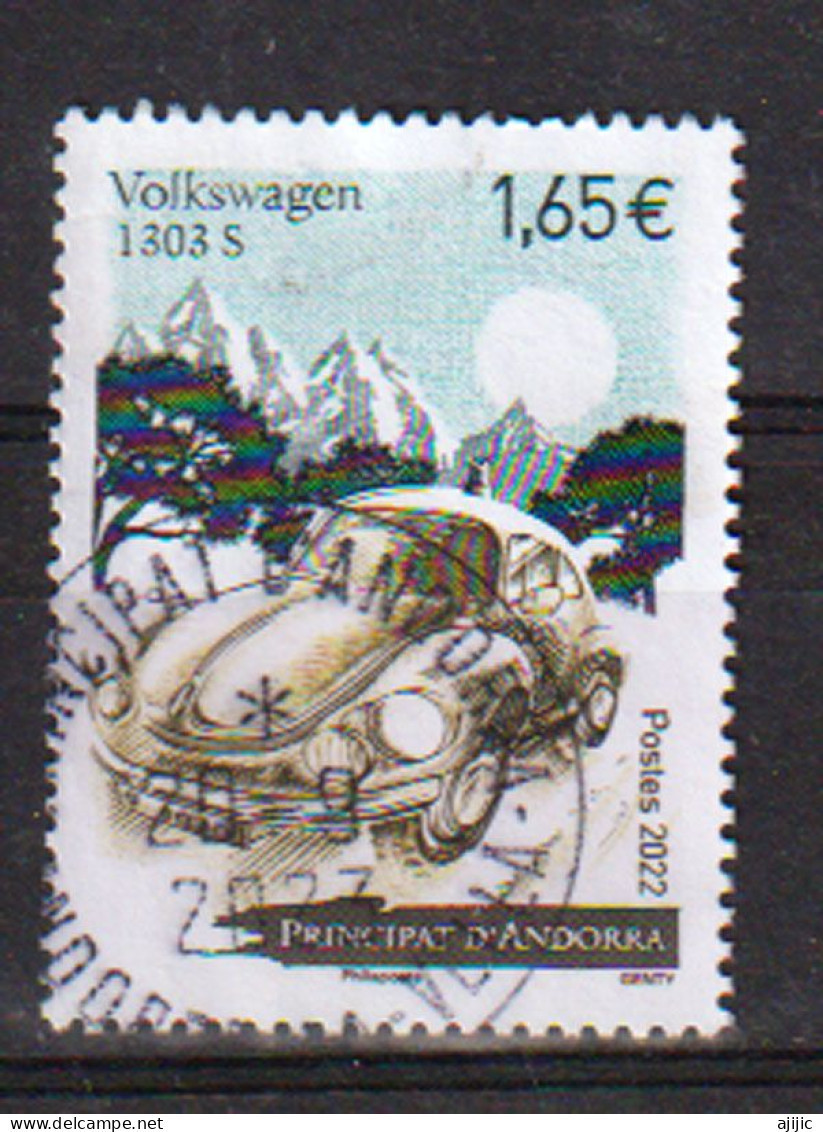 ANDORRA. 2022 Volkswagen 1303S (Beetle) GSR. Timbre Oblitéré., 1 ère Qualité - Usados