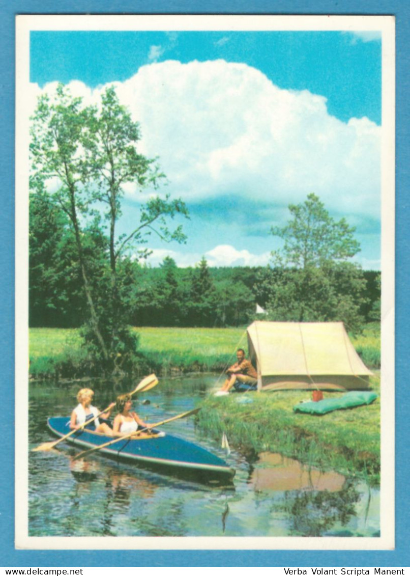 H-5200 * Advertising Flyer 9x12.7 Cm In Danish - AGFA AgfaColor Negativfilm CN17 135-36 - Nature, Camping, Tent, Canoe - Pubblicitari