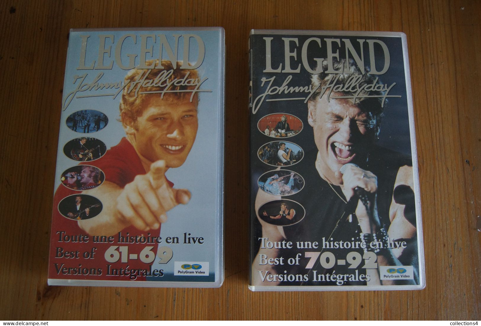 JOHNNY HALLYDAY LEGEND TRES RARE COFFRET 2 VHS VALEUR+ SERIE LIMITEE NUMEROTEE - Muziek DVD's