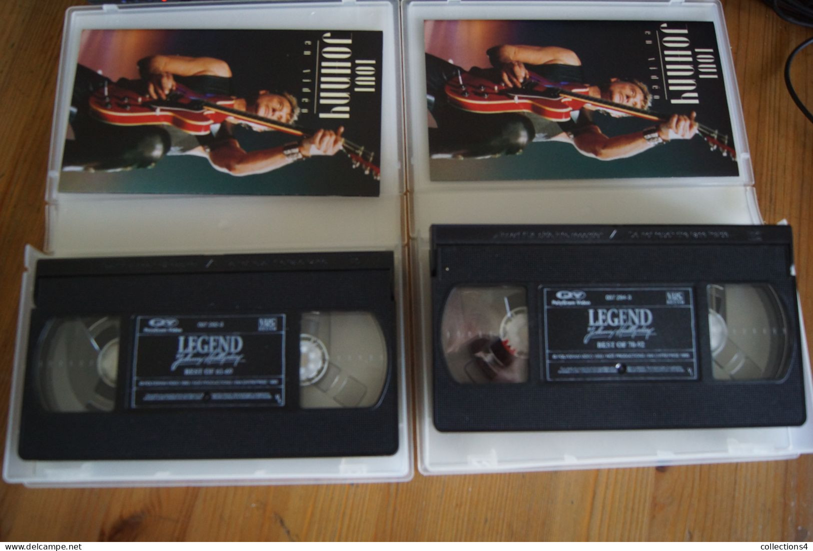 JOHNNY HALLYDAY LEGEND TRES RARE COFFRET 2 VHS VALEUR+ SERIE LIMITEE NUMEROTEE