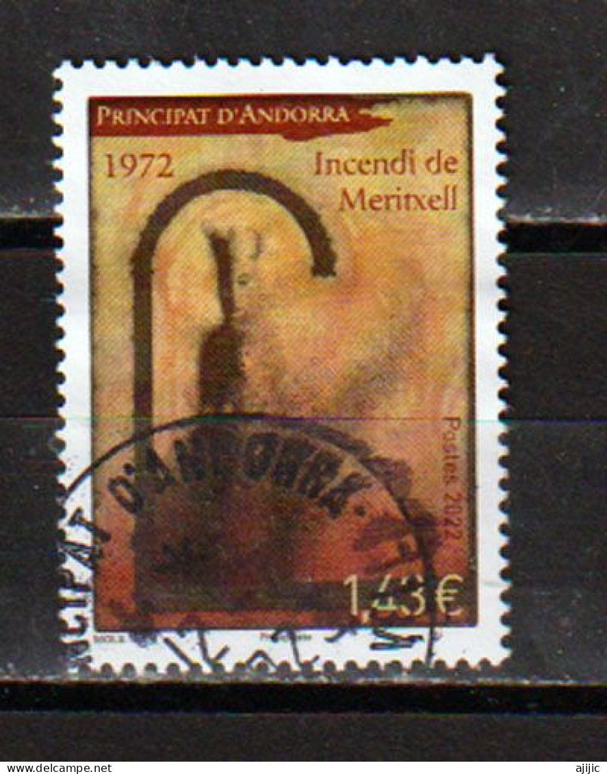 2022. L'incendie Du Sanctuaire Marial De Meritxell. 9 Septembre 1972, Timbre Oblitéré, 1 ère Qualité - Used Stamps