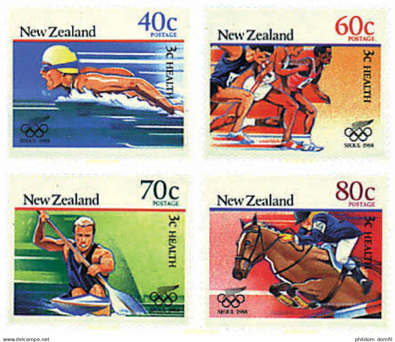 726695 HINGED NUEVA ZELANDA 1988 24 JUEGOS OLIMPICOS VERANO SEUL 1988 - Other & Unclassified