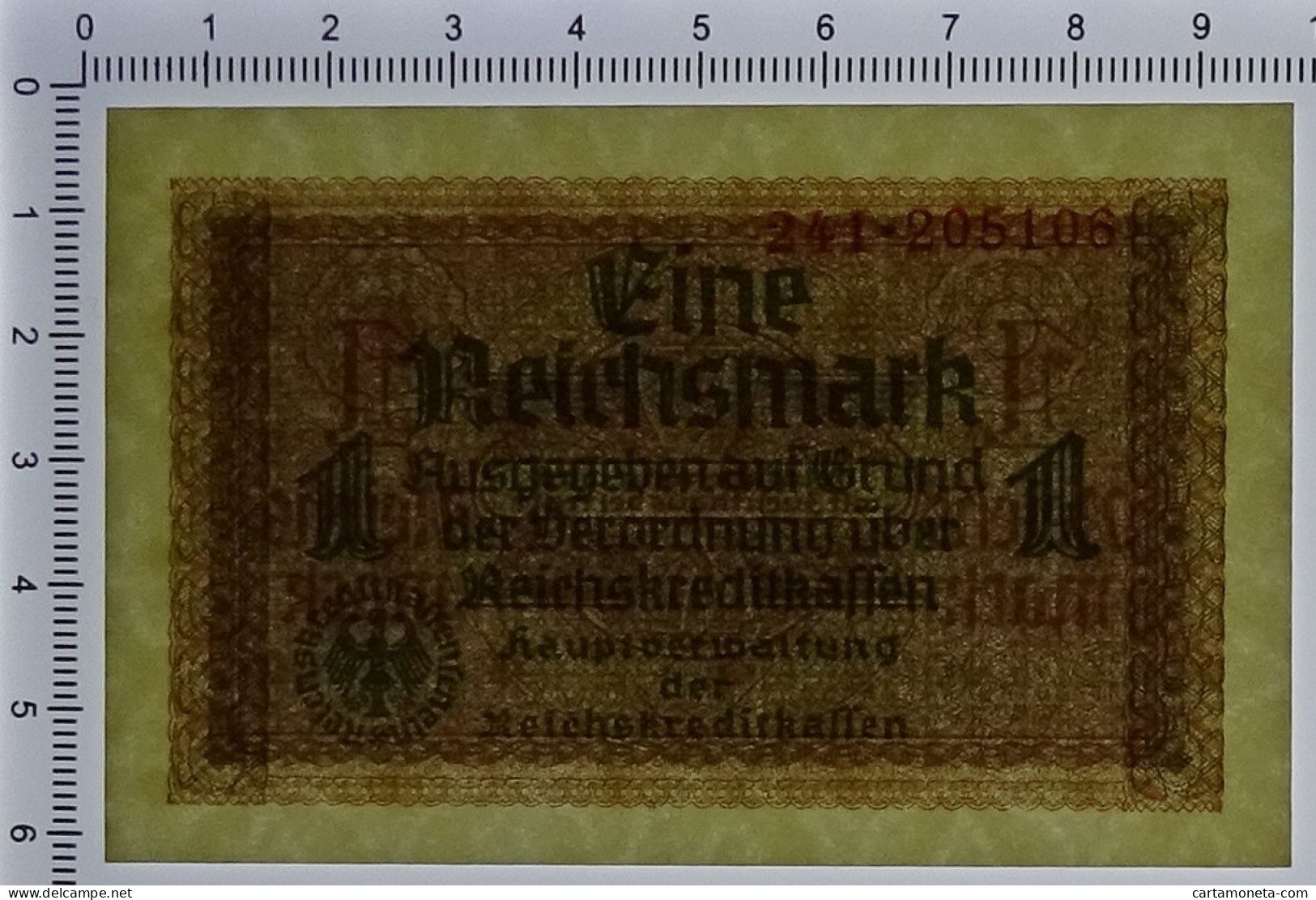 1 REICHSMARK OCCUPAZIONE TEDESCA ITALIA REICHSKREDITKASSEN 1943 FDS - Occupazione Alleata Seconda Guerra Mondiale