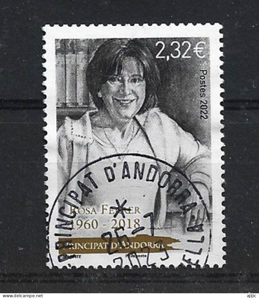 2022. Rosa Ferrer Obiols.Ministre De La Santé,du Bien-être & Travail. Timbre Oblitéré 1 ère Qualité. Haute Faciale. - Used Stamps