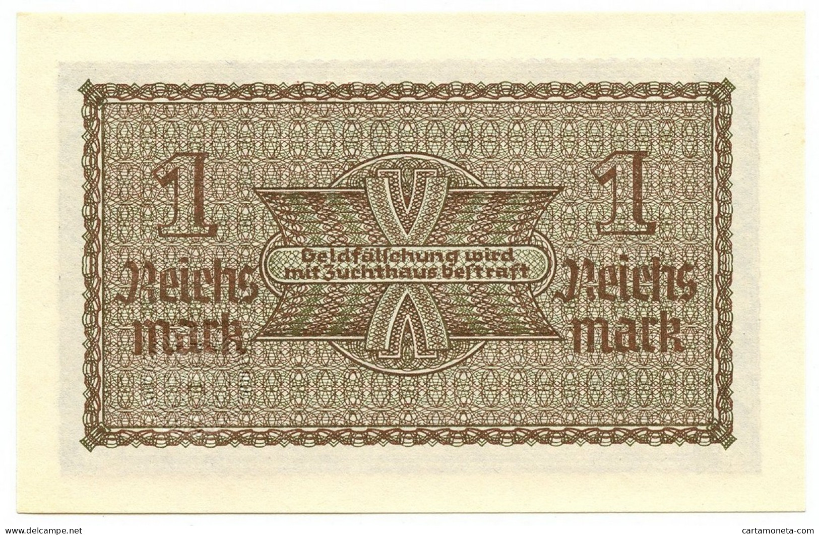 1 REICHSMARK OCCUPAZIONE TEDESCA ITALIA REICHSKREDITKASSEN 1943 FDS - Ocupación Aliados Segunda Guerra Mundial