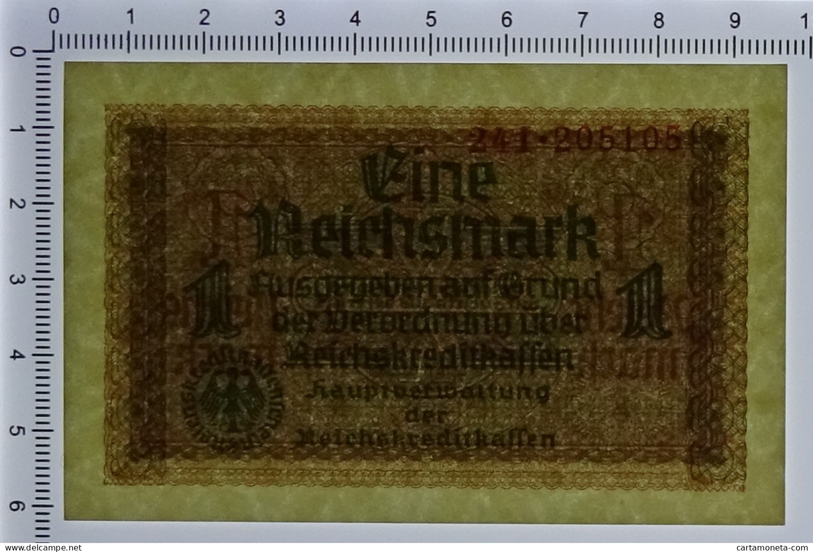 1 REICHSMARK OCCUPAZIONE TEDESCA ITALIA REICHSKREDITKASSEN 1943 FDS - Occupazione Alleata Seconda Guerra Mondiale