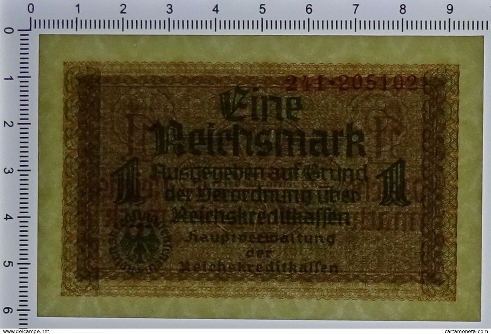 1 REICHSMARK OCCUPAZIONE TEDESCA ITALIA REICHSKREDITKASSEN 1943 FDS - Geallieerde Bezetting Tweede Wereldoorlog