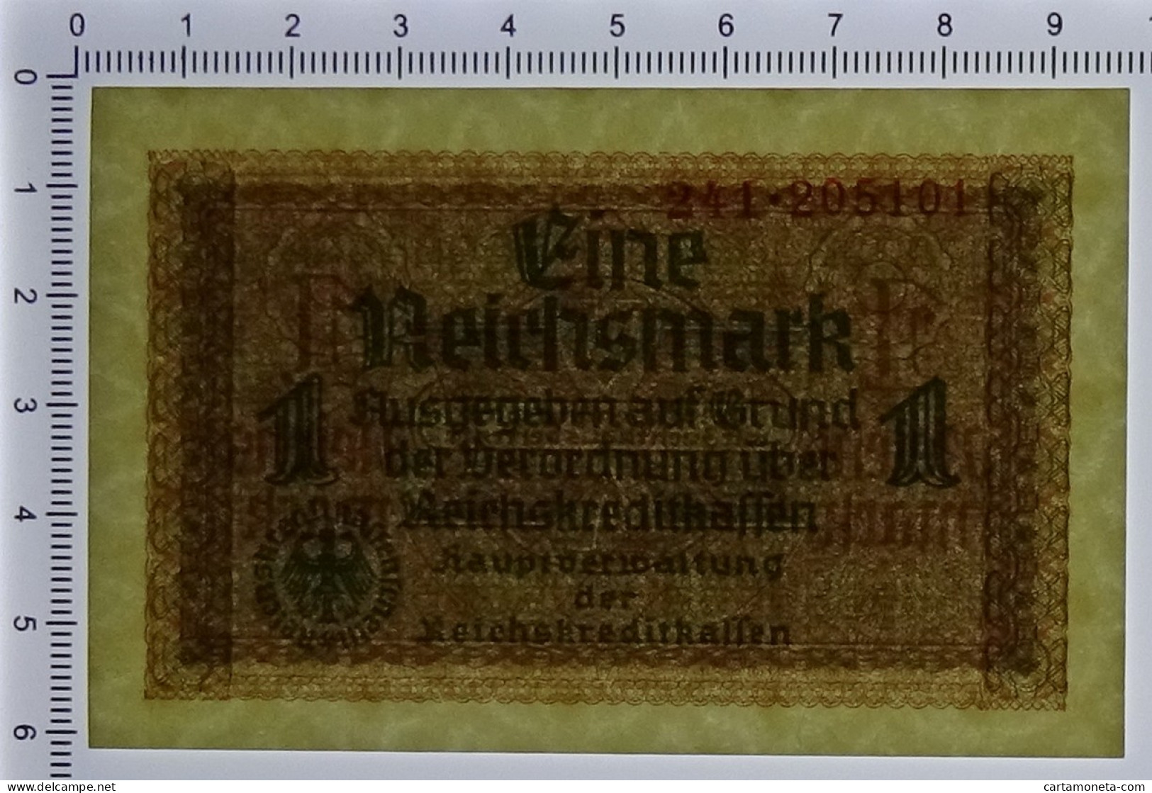 1 REICHSMARK OCCUPAZIONE TEDESCA ITALIA REICHSKREDITKASSEN 1943 FDS - Allied Occupation WWII