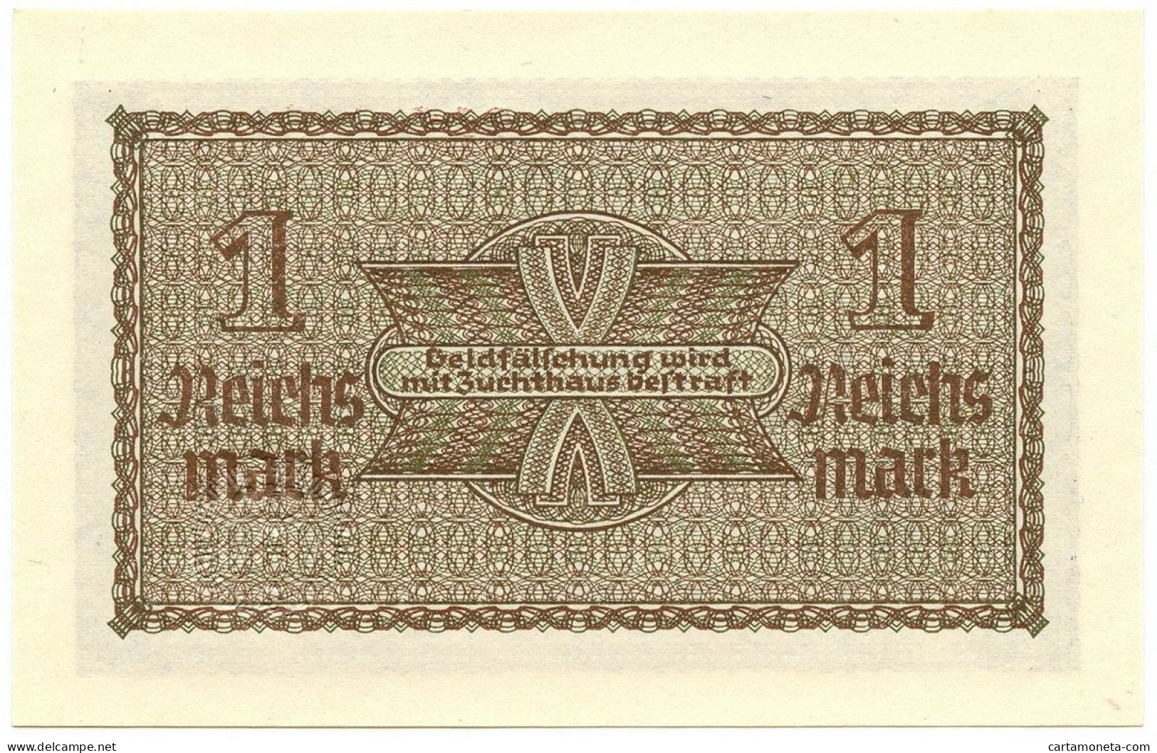 1 REICHSMARK OCCUPAZIONE TEDESCA ITALIA REICHSKREDITKASSEN 1943 FDS - 2. WK - Alliierte Besatzung