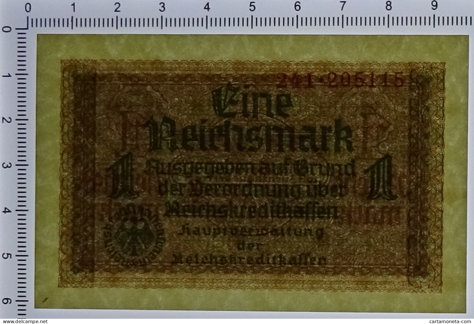 1 REICHSMARK OCCUPAZIONE TEDESCA ITALIA REICHSKREDITKASSEN 1943 FDS - Occupazione Alleata Seconda Guerra Mondiale