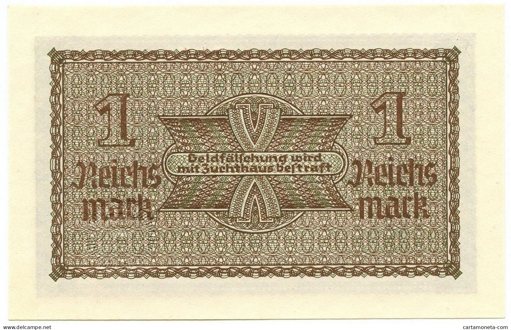 1 REICHSMARK OCCUPAZIONE TEDESCA ITALIA REICHSKREDITKASSEN 1943 FDS - 2. WK - Alliierte Besatzung