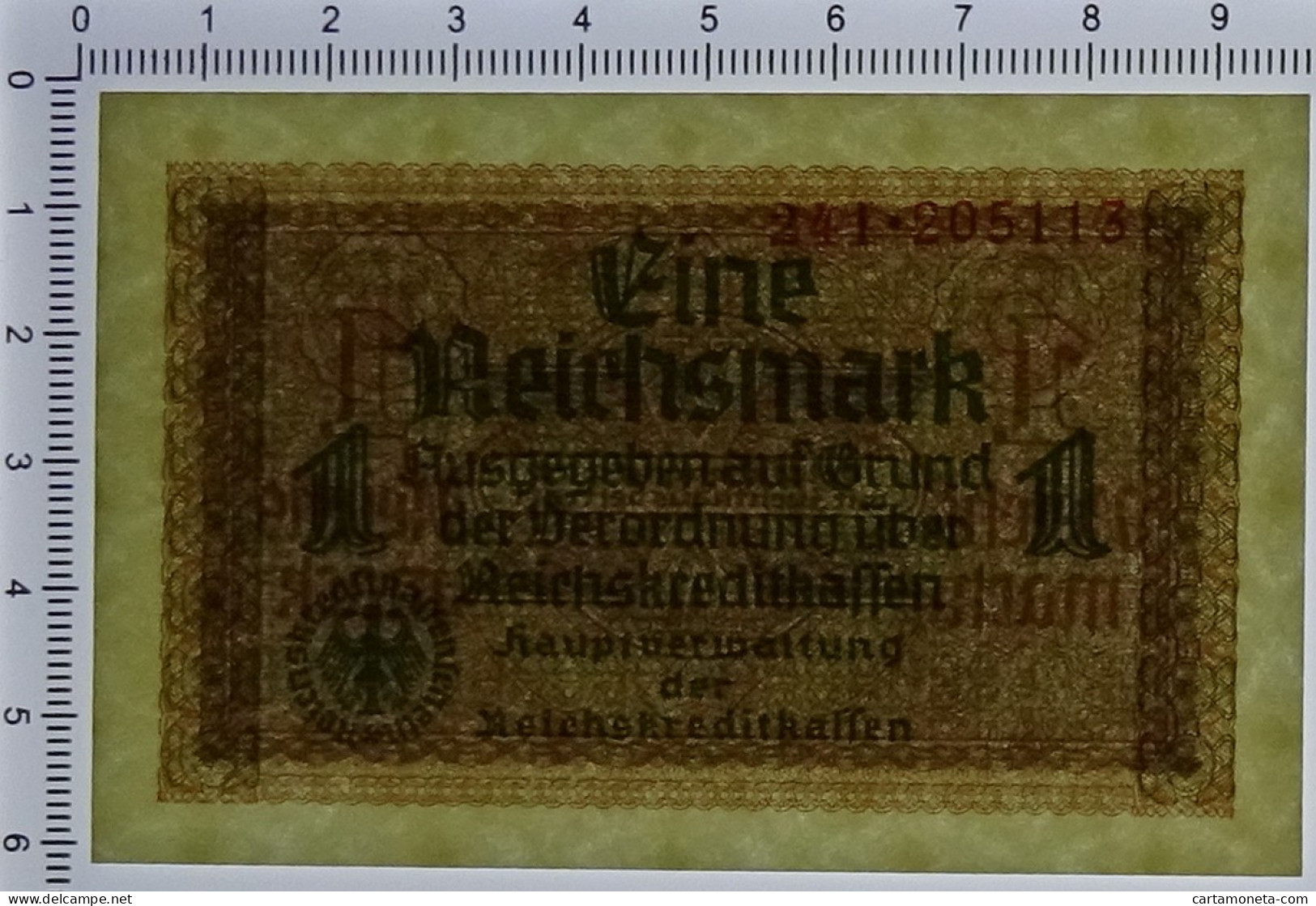 1 REICHSMARK OCCUPAZIONE TEDESCA ITALIA REICHSKREDITKASSEN 1943 FDS - Occupazione Alleata Seconda Guerra Mondiale