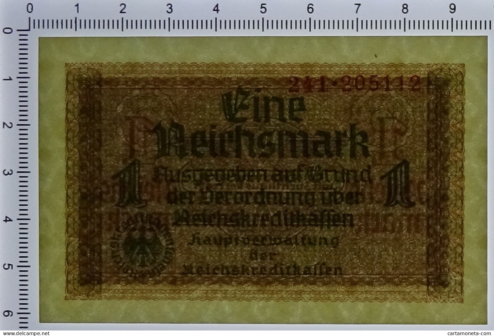 1 REICHSMARK OCCUPAZIONE TEDESCA ITALIA REICHSKREDITKASSEN 1943 FDS - Occupazione Alleata Seconda Guerra Mondiale