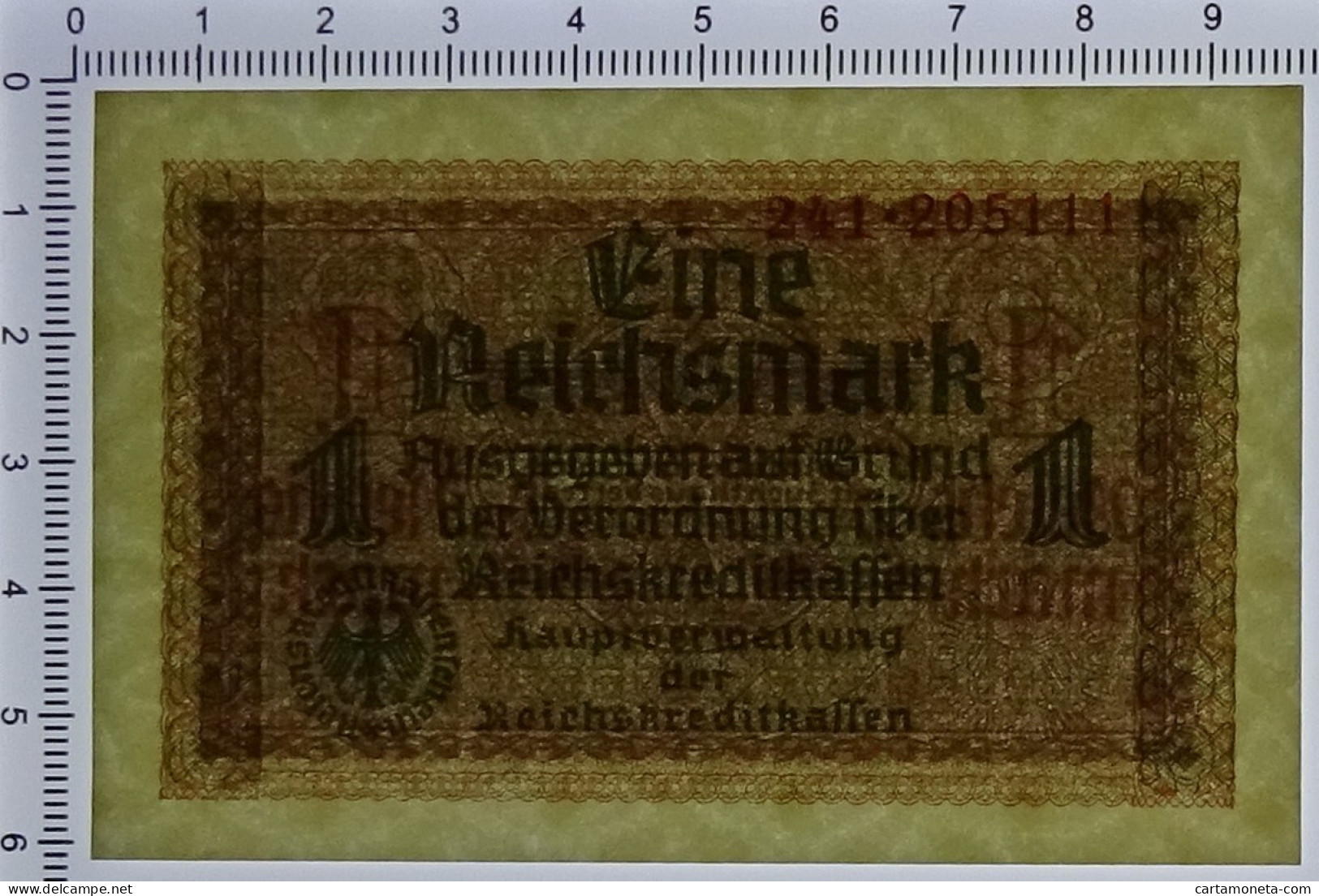 1 REICHSMARK OCCUPAZIONE TEDESCA ITALIA REICHSKREDITKASSEN 1943 FDS - Allied Occupation WWII