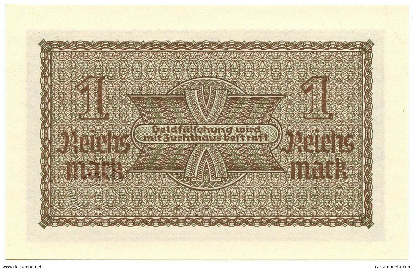 1 REICHSMARK OCCUPAZIONE TEDESCA ITALIA REICHSKREDITKASSEN 1943 FDS - Occupation Alliés Seconde Guerre Mondiale