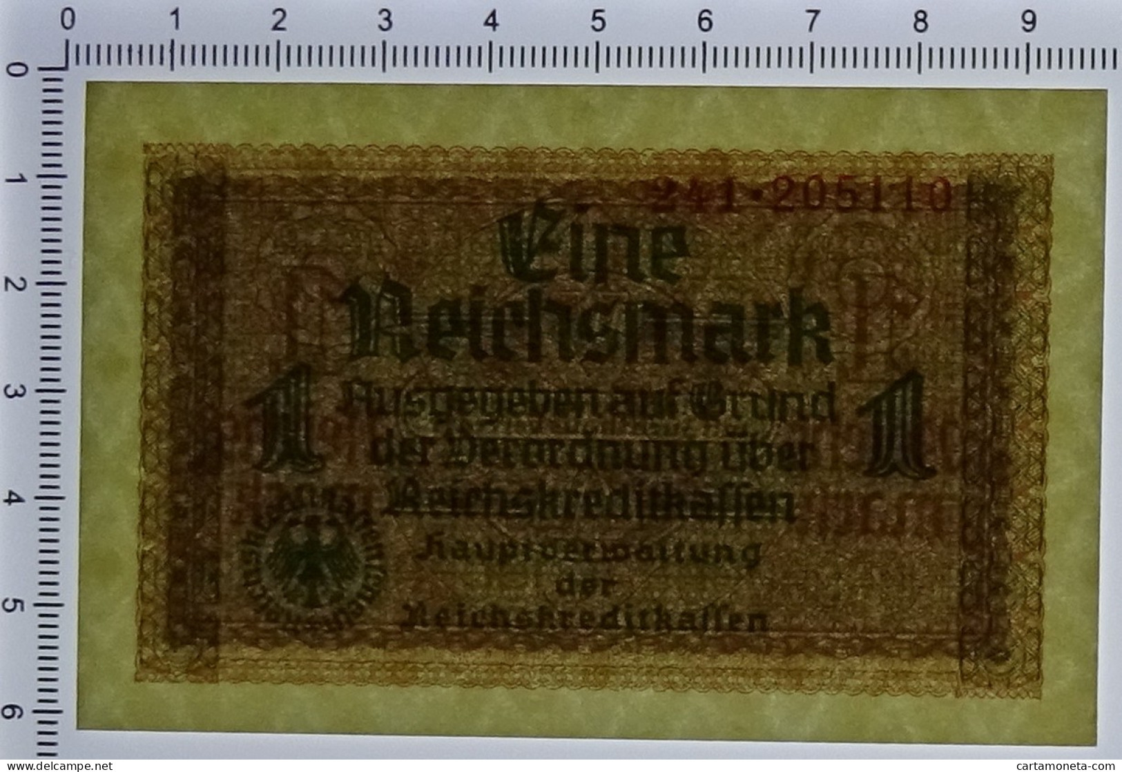 1 REICHSMARK OCCUPAZIONE TEDESCA ITALIA REICHSKREDITKASSEN 1943 FDS - Occupazione Alleata Seconda Guerra Mondiale