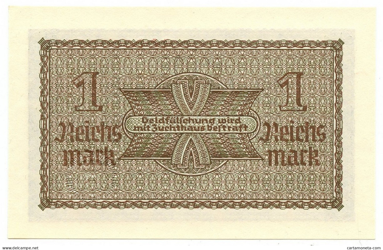 1 REICHSMARK OCCUPAZIONE TEDESCA ITALIA REICHSKREDITKASSEN 1943 FDS - Occupation Alliés Seconde Guerre Mondiale