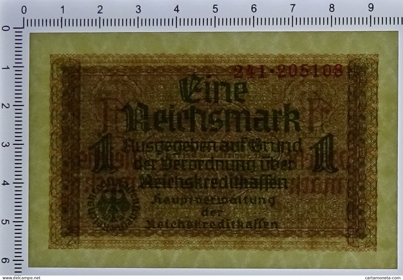 1 REICHSMARK OCCUPAZIONE TEDESCA ITALIA REICHSKREDITKASSEN 1943 FDS - Geallieerde Bezetting Tweede Wereldoorlog