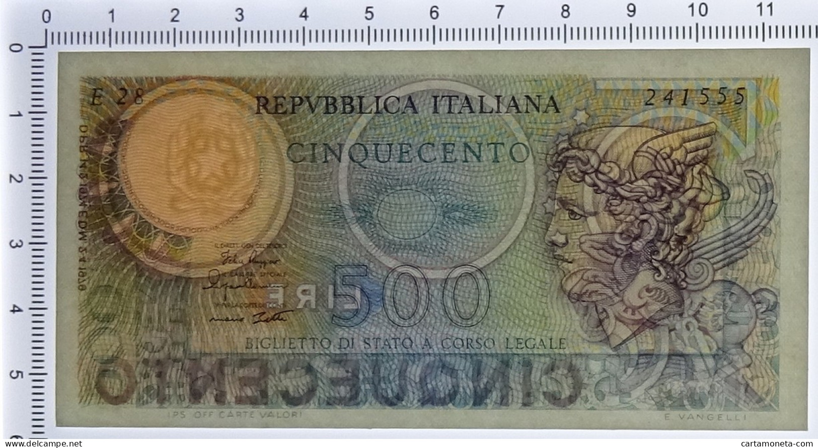 500 LIRE BIGLIETTO DI STATO MERCURIO 02/04/1979 FDS - Altri & Non Classificati