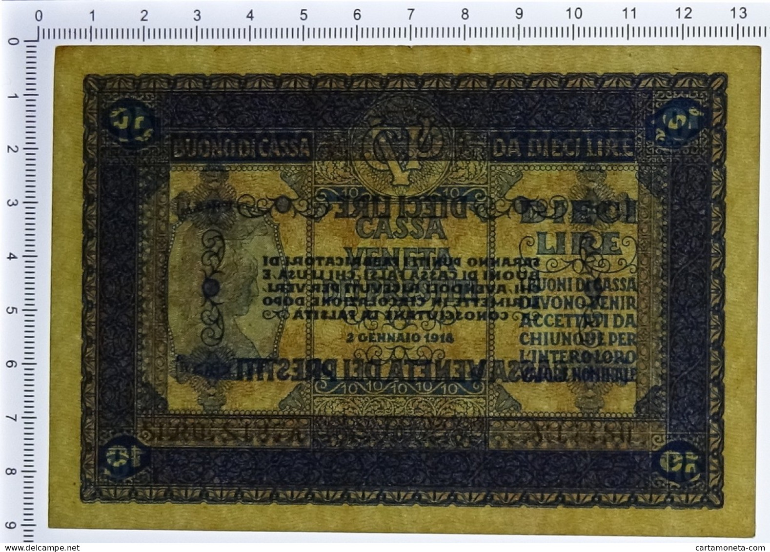 10 LIRE CASSA VENETA DEI PRESTITI OCCUPAZIONE AUSTRIACA 02/01/1918 SPL- - Ocupación Austriaca De Venecia