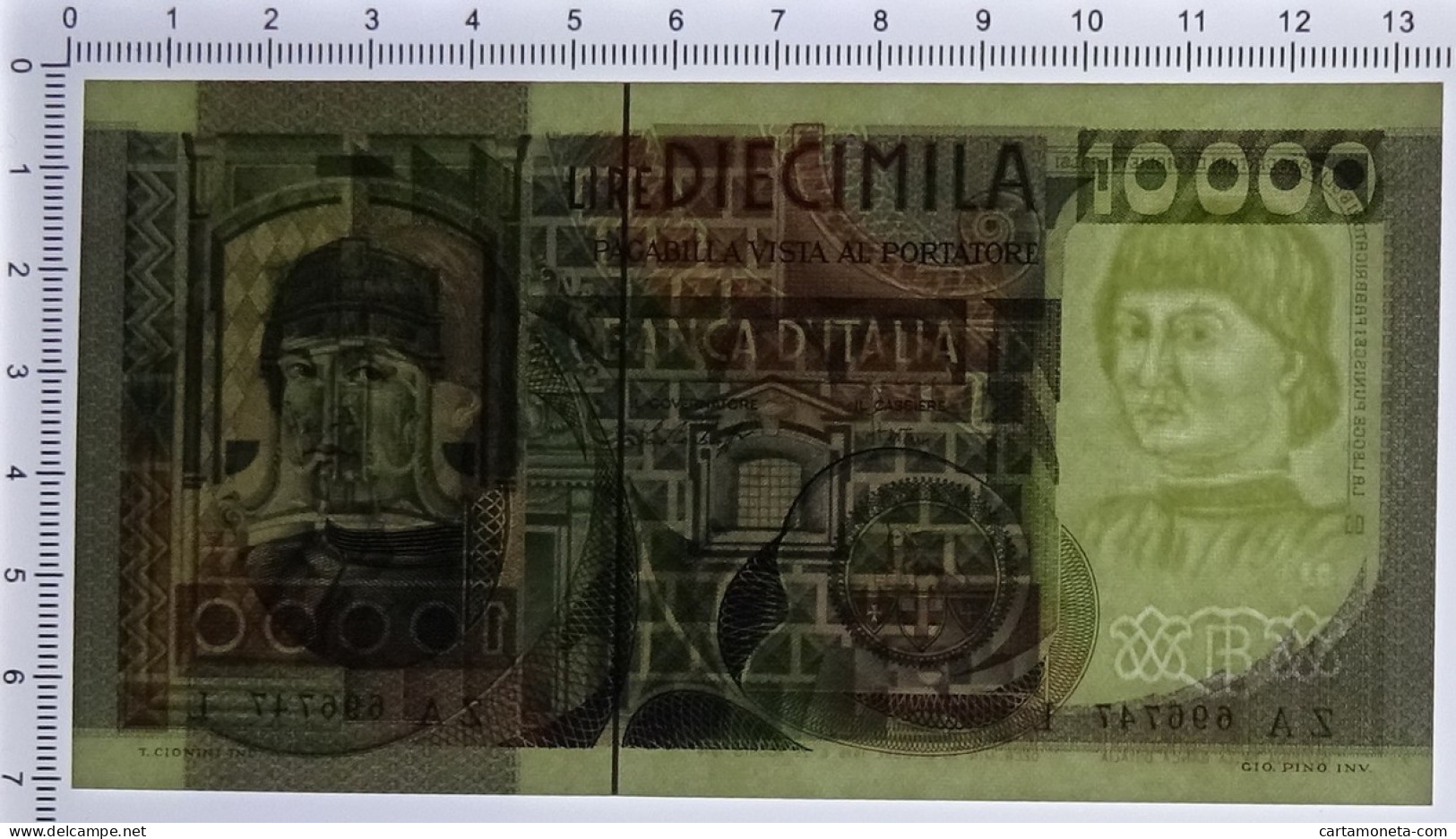 10000 LIRE RITRATTO D'UOMO A MEZZOBUSTO ANDREA DEL CASTAGNO 30/10/1976 QFDS - Other & Unclassified