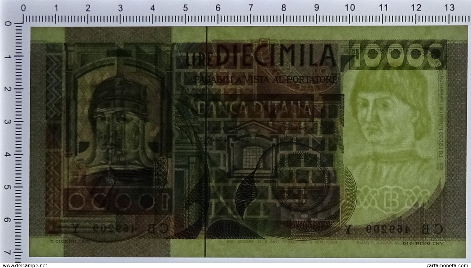 10000 LIRE RITRATTO D'UOMO A MEZZOBUSTO ANDREA DEL CASTAGNO 06/09/1980 FDS-/FDS - Altri & Non Classificati