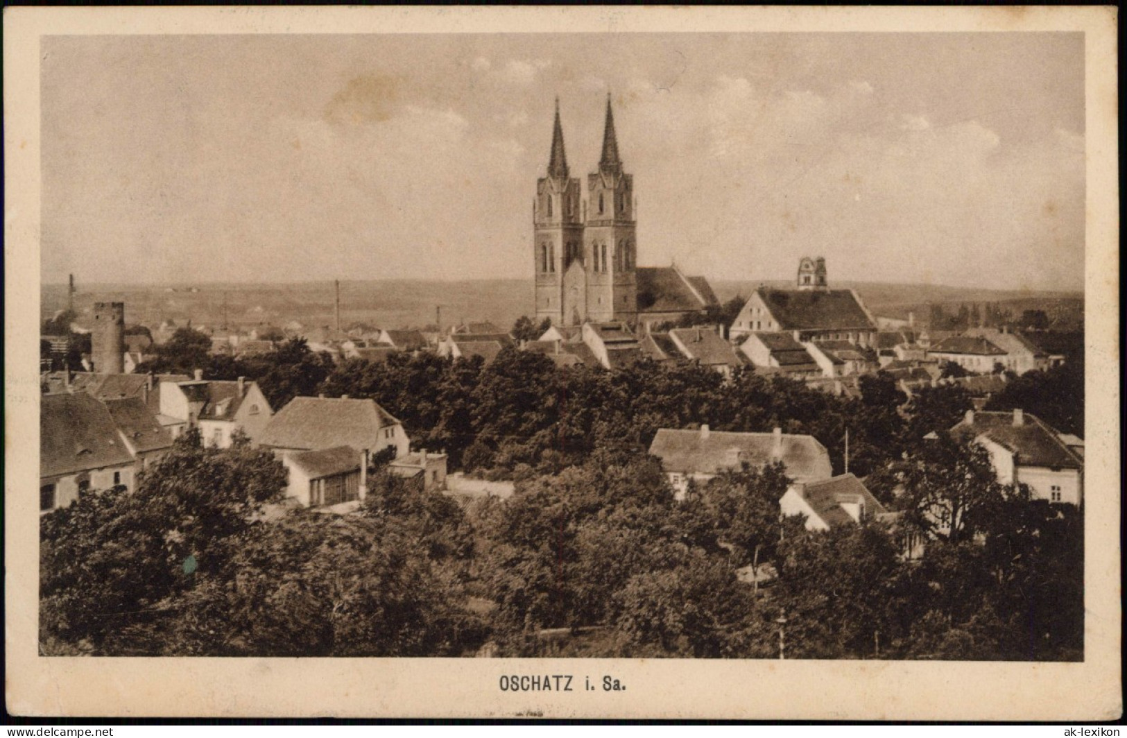 Ansichtskarte Oschatz Blick über Die Stadt 1918 - Oschatz