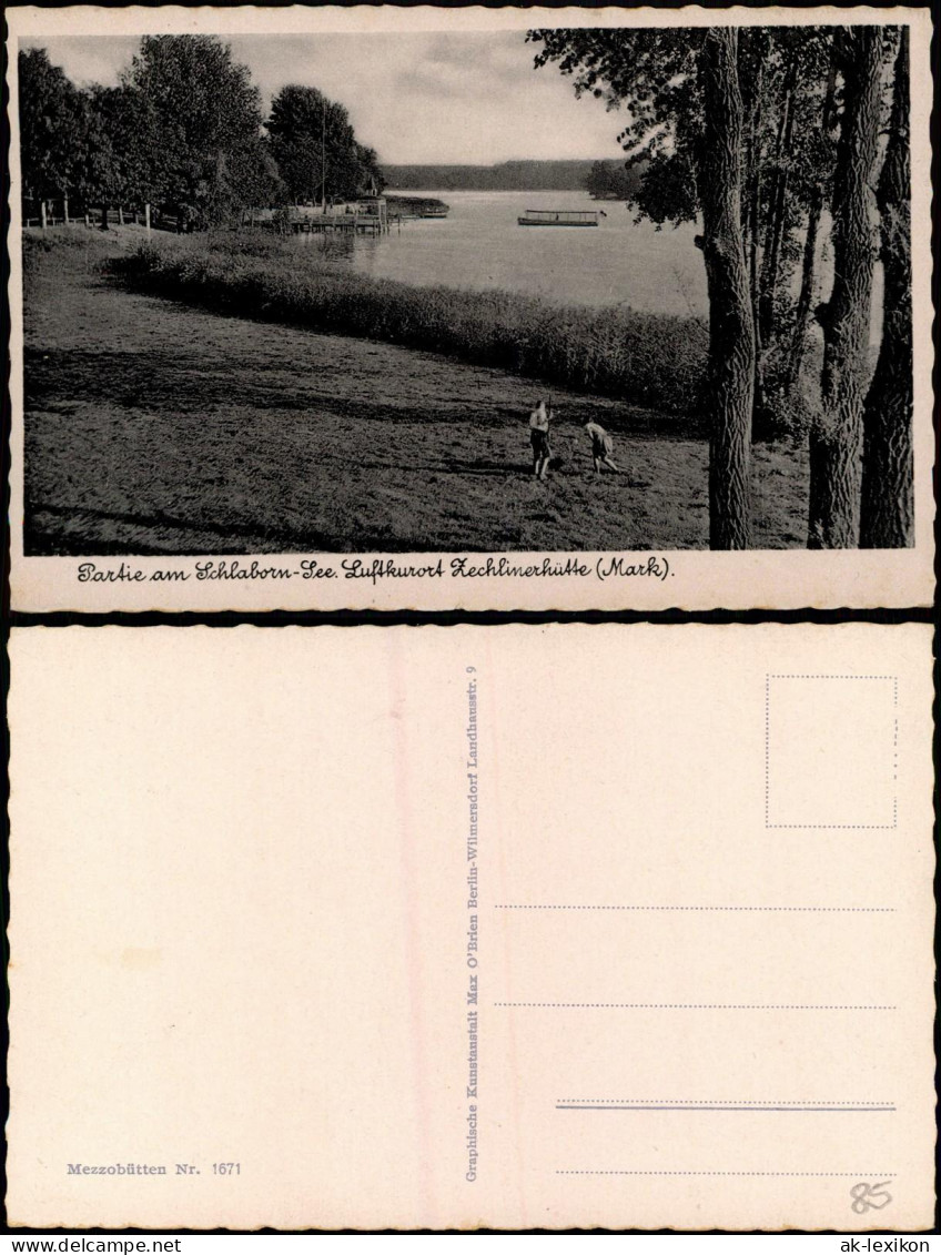 Ansichtskarte Zechlinerhütte-Rheinsberg Partie Am Schlabornsee 1955 - Zechlinerhütte