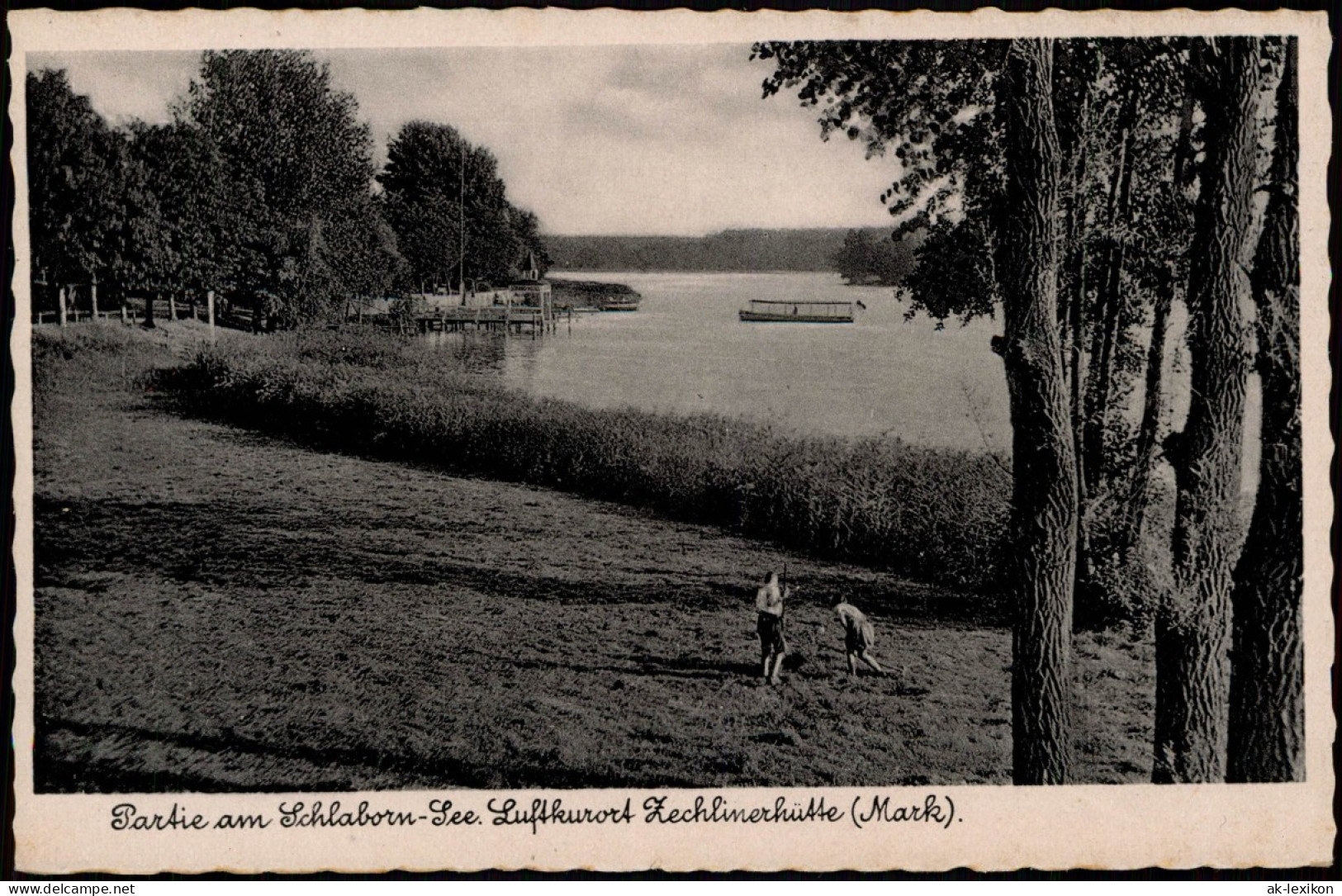 Ansichtskarte Zechlinerhütte-Rheinsberg Partie Am Schlabornsee 1955 - Zechlinerhütte