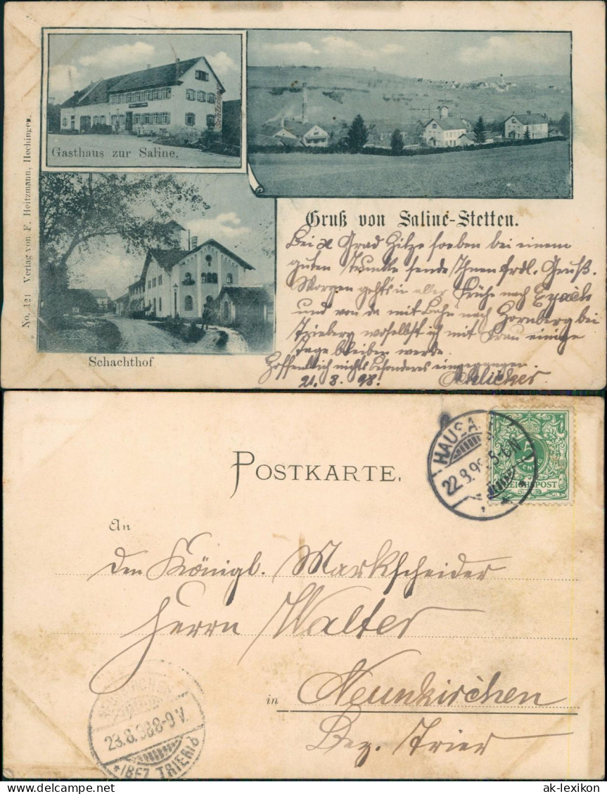 Stetten Hohenzollern-Hechingen 3 Bild: Gasthaus, Totale, Schlachthof 1899 - Hechingen