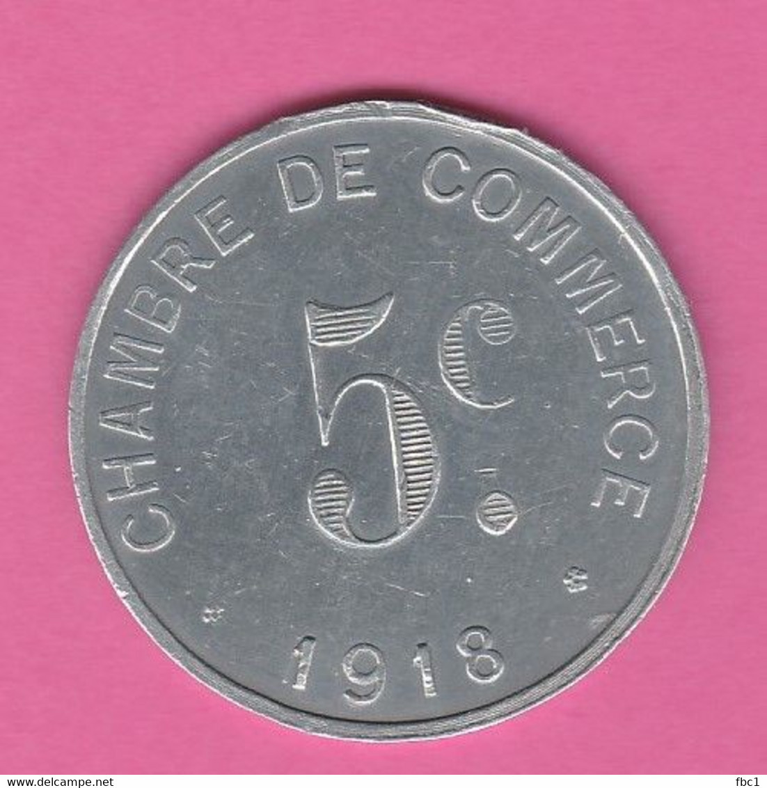 Seine Maritime - Rouen - Chambre De Commerce 1918 - 5 Centimes TTB/SUP - Blason - Monétaires / De Nécessité