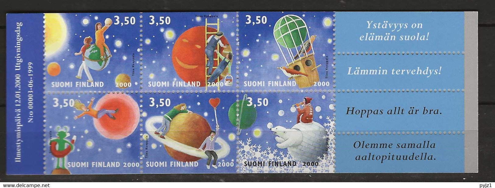 2000 MNH  Booklet, Finland Mi MH58  Postfris** - Markenheftchen