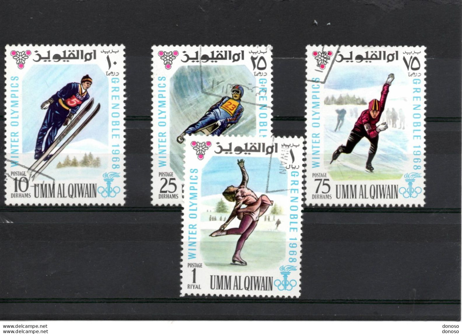 UMM AL QIWAIN 1968 Jeux Olympiques De Grenoble Yvert 75 Oblitéré - Umm Al-Qiwain