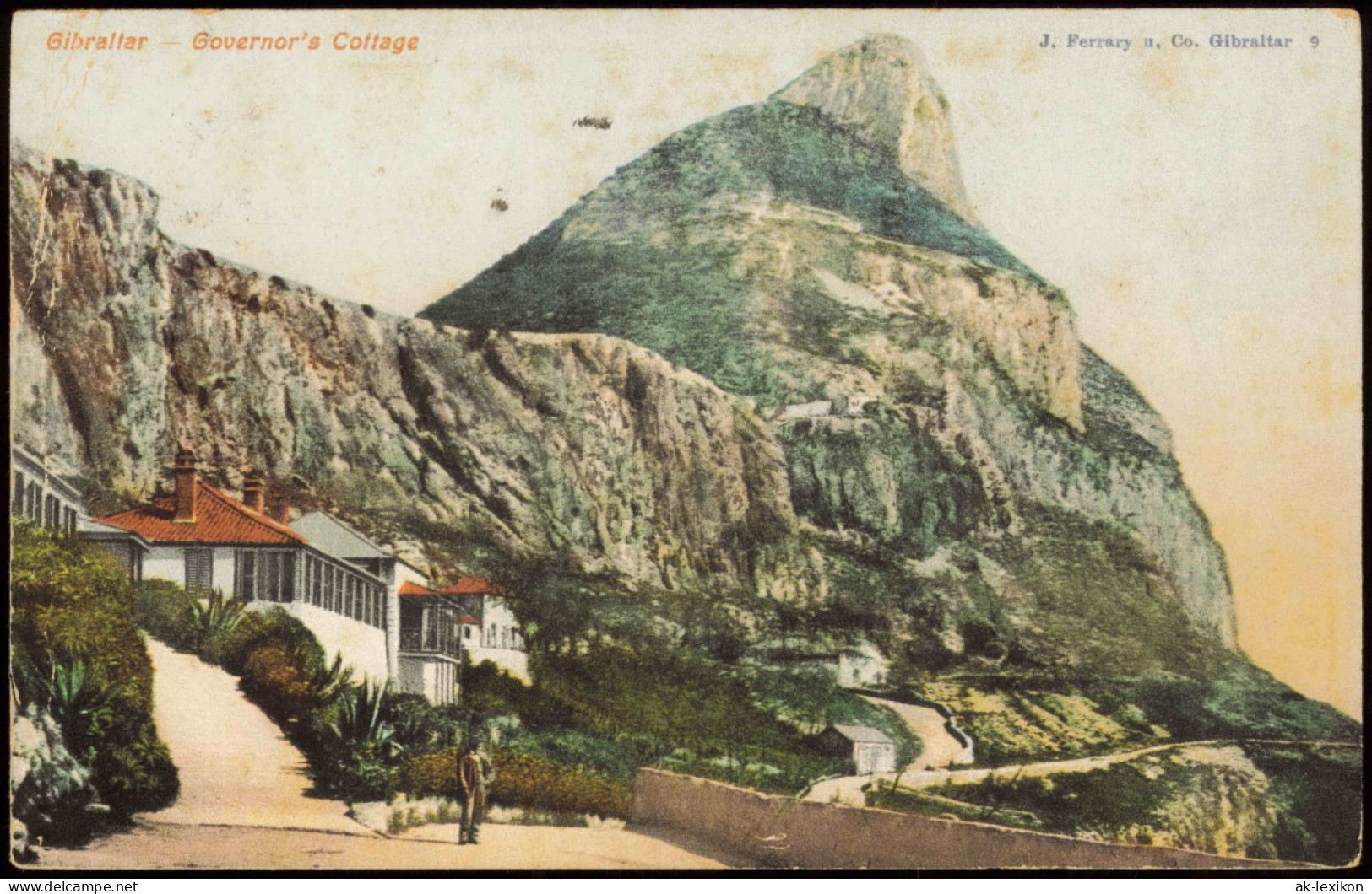 Postcard Gibraltar Gibraltar Governor's Cottage 1909 - Gibilterra