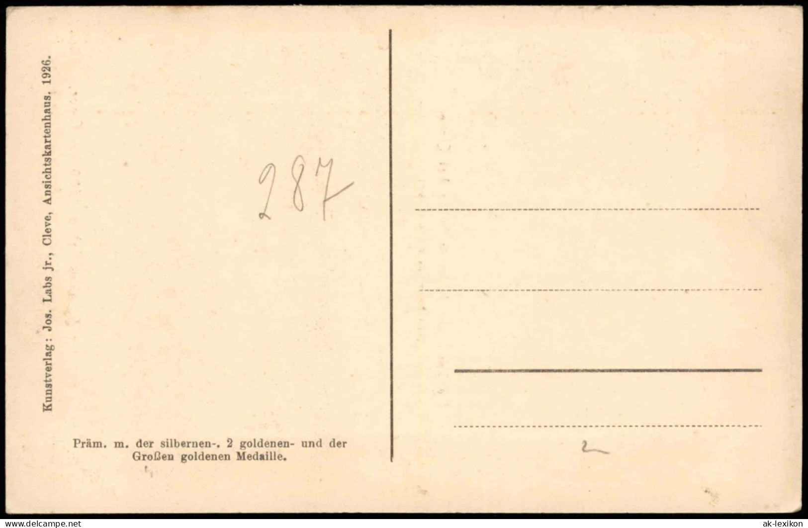 Kleve 2-Bild-AK Thema Johanna Sebus (Heldentat & Denkmal) 1920/1926 - Kleve