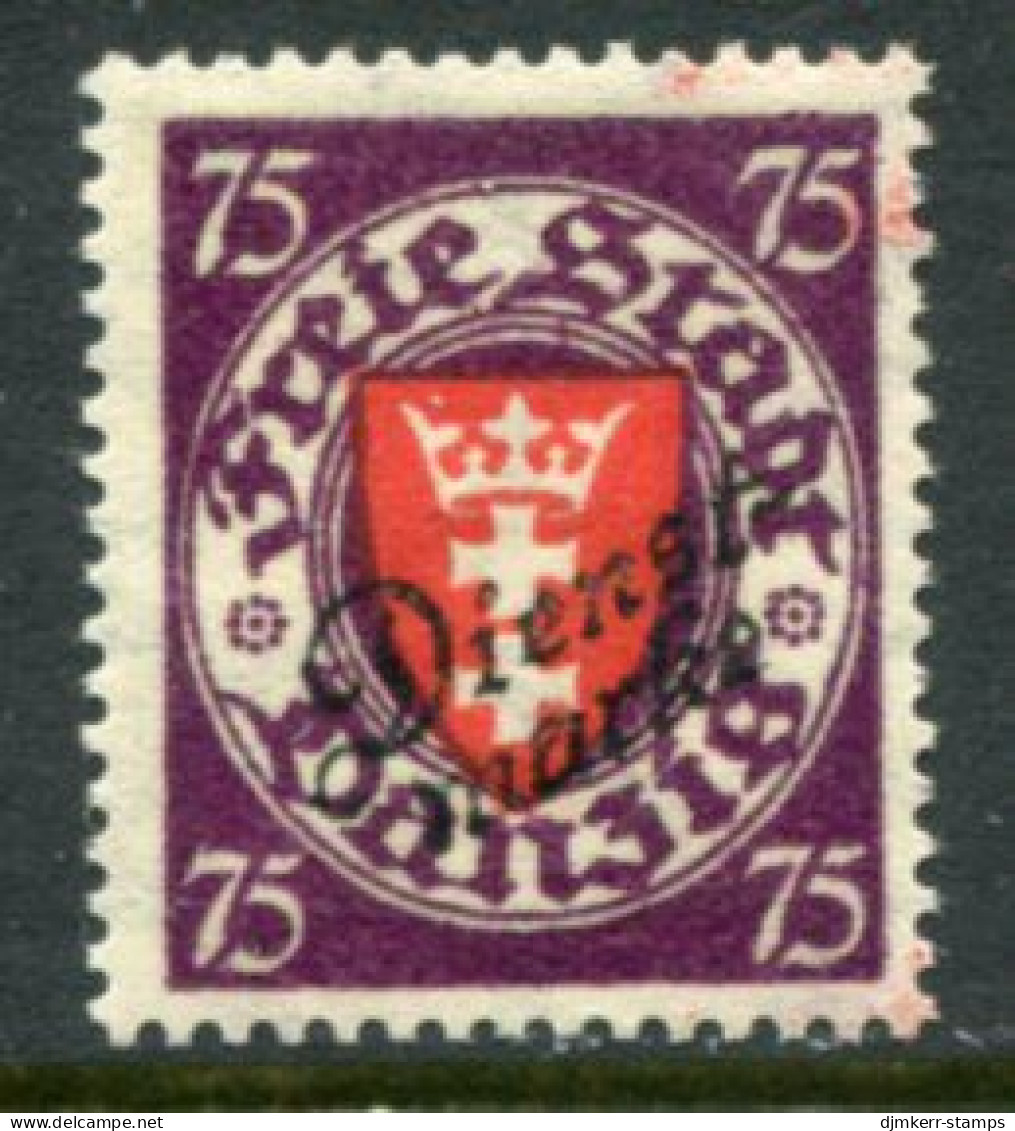 DANZIG 1924 Official Overprint. On Arms 75 Pf. MNH / **.  Michel Dienst 51 - Dienstmarken