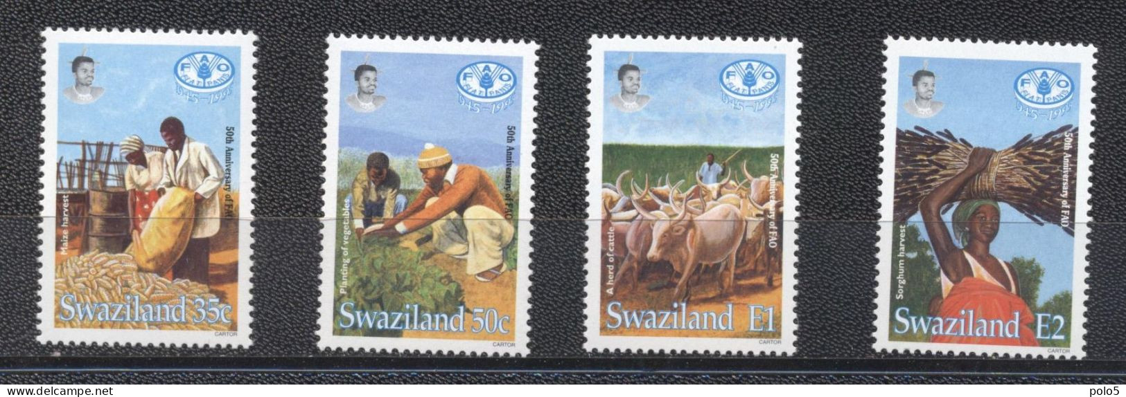 Swaziland 1995 - The 50 Th Anniversary Of Food And Agriculture Organization Set(4v) - Swaziland (1968-...)