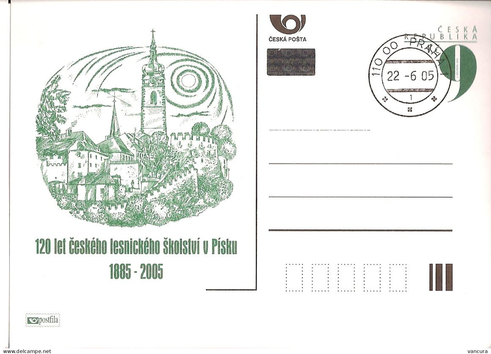 CDV A 117 Czech Republic 120 Years Of The Forestry School In Pisek 2005 - Ansichtskarten