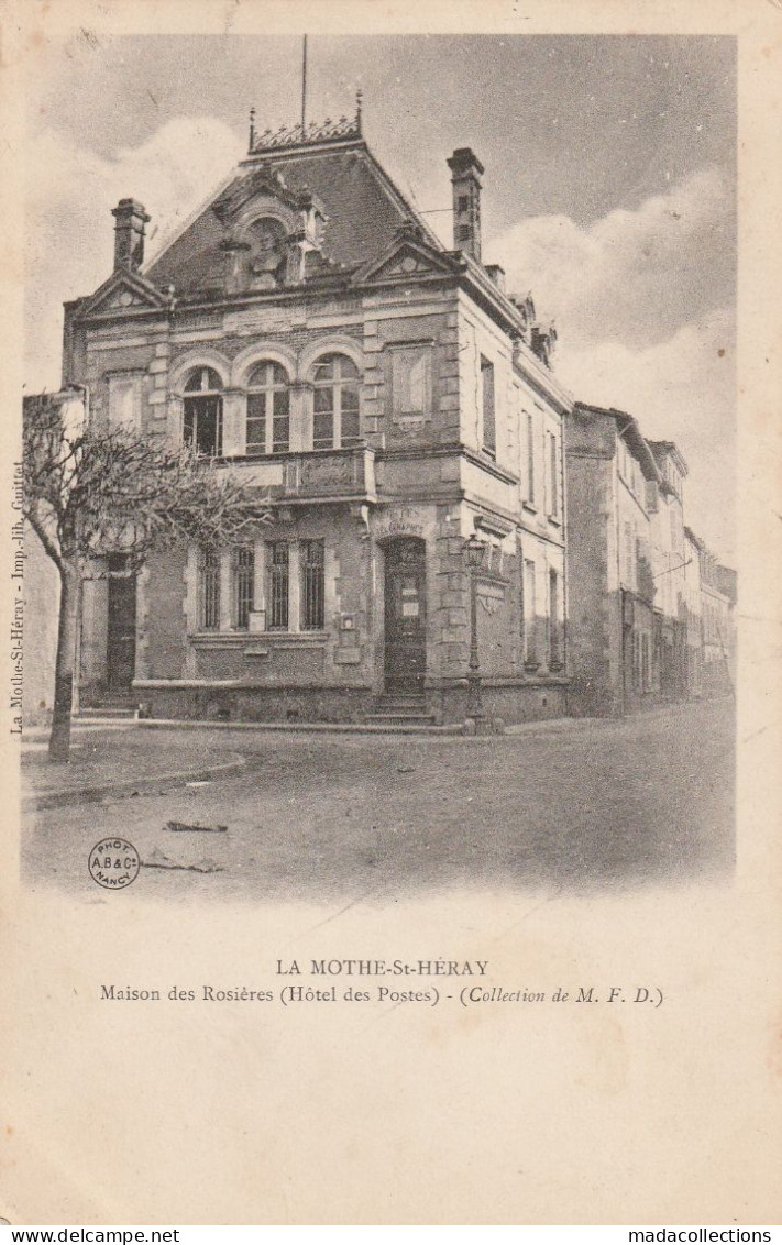 La Mothe Saint Heray (79 - Deux-Sèvres ) Maison Des Rosières - Hôtel Des Postes - La Mothe Saint Heray